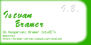 istvan bramer business card